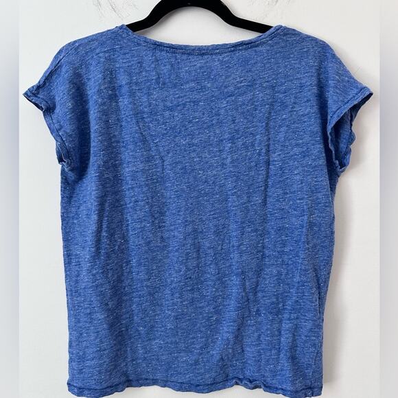 Comptoir Des Cotonniers Heather Blue Frenchie Tee Size Medium - Picture 2 of 4